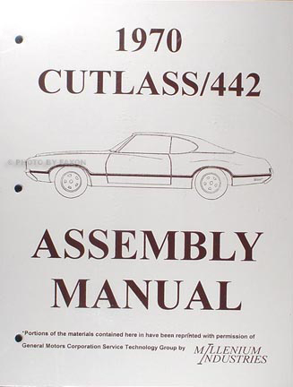 1970 Oldsmobile Assembly Manual Reprint Cutlass 442 S Supreme F-85 Looseleaf