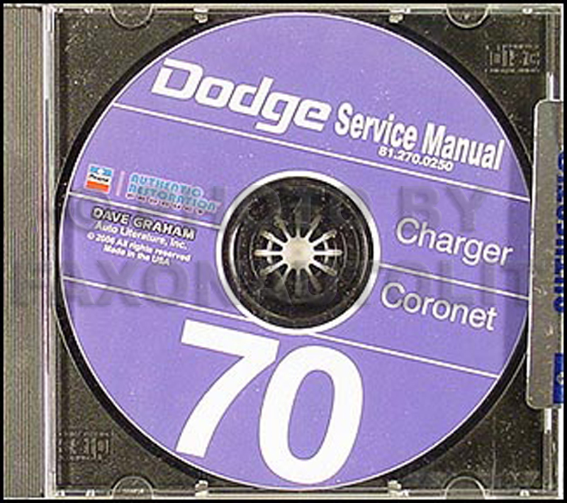 1970 Dodge Charger, Coronet, & Super Bee CD Shop Manual 
