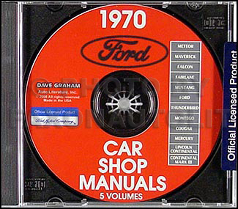 1970 Ford, Lincoln, Mercury Shop Manuals on CD-ROM