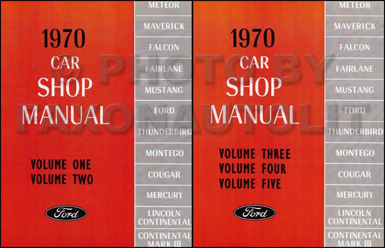 1970 Ford Lincoln Mercury Car Repair Shop Manual Reprint Set
