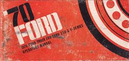 1970 Ford F100 F250 F350 Truck and P-Series Owner's Manual Original