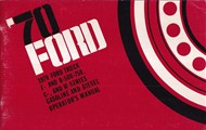 1970 Ford Medium Duty Truck Owner's Manual Original 500-750 Models 6000-7000