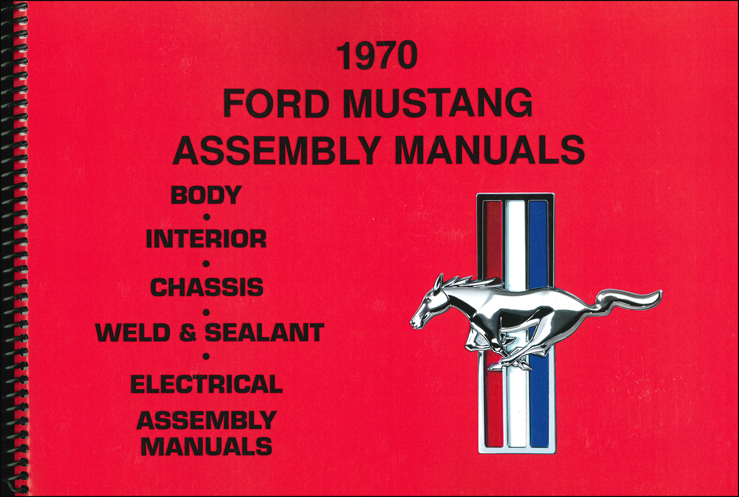 1970 Ford Mustang Assembly Manual Reprint set of 5 Books in 1 Volume