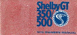 1970 Ford Mustang Shelby GT 350 GT 500 Owner's Manual Reprint