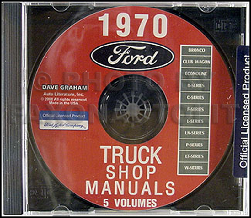 1970 Ford Truck Repair Shop Manual CD ROM Pickup Bronco Van and big trucks