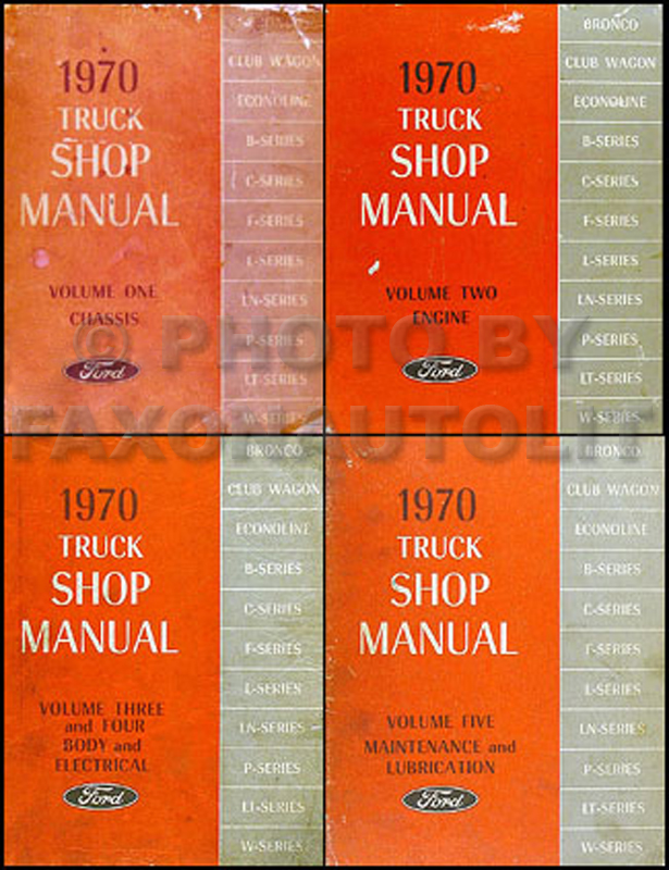 1970 Ford Truck Repair Manual 5 Volume Set Original