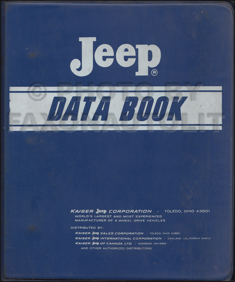1970 Jeep Data Book Original