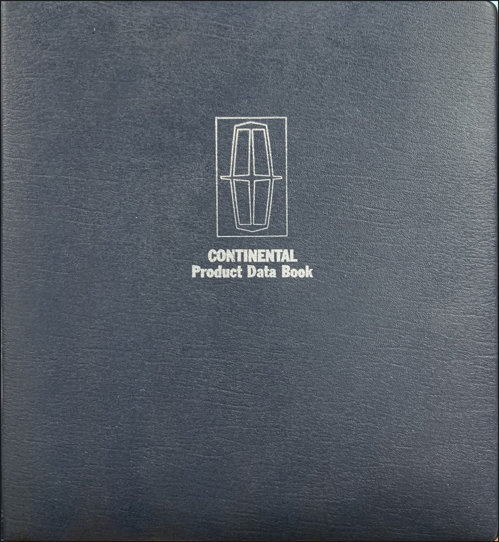 1971 Lincoln Continental Data Book Original