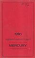 1970 Mercury Owner's Manual Marquis, Monterey, Marauder