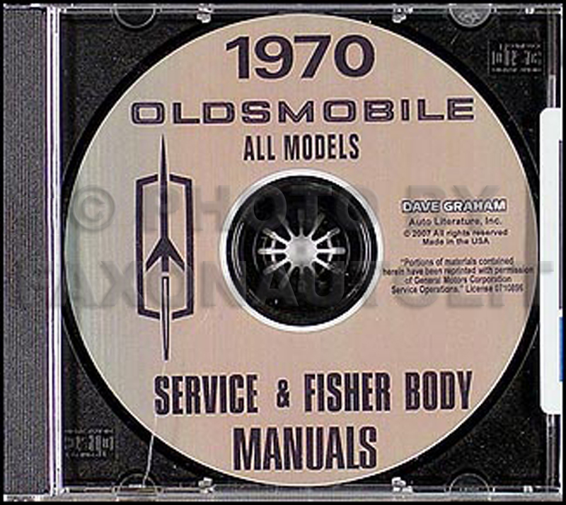 1970 Oldsmobile CD-ROM Shop Manual & Body Manual 