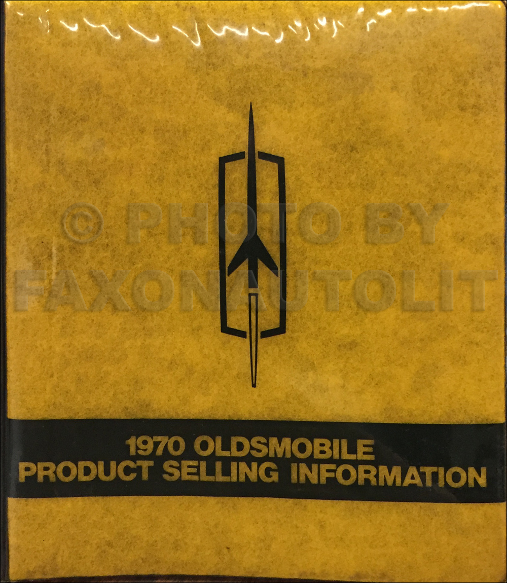 1970 Oldsmobile Data Book Original