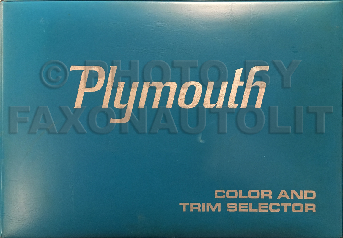 1970 Plymouth Color & Upholstery Dealer Album Original