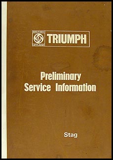 1970 Triumph Stag Repair Manual Original