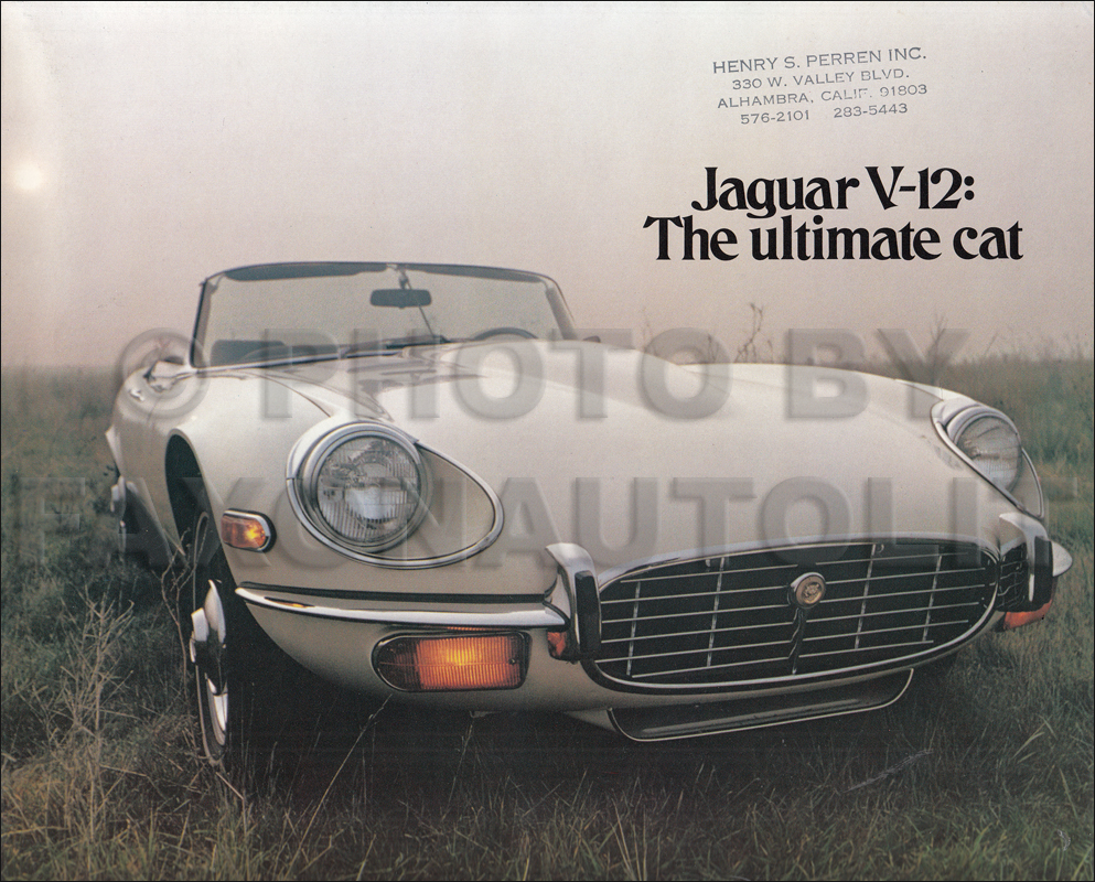 1971-1972 Jaguar XK-E XKE V12 Sales Brochure Original