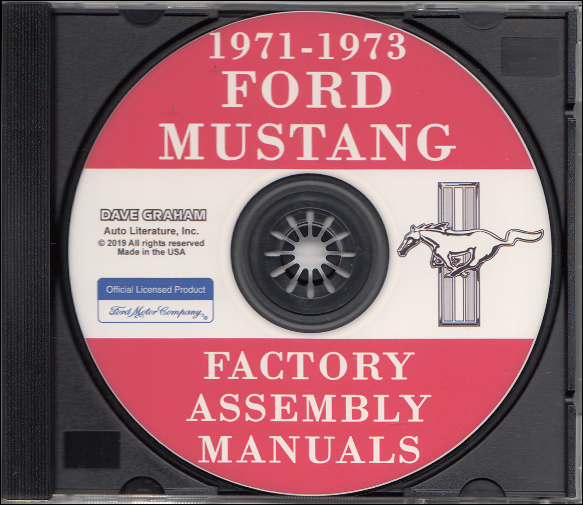 1971-1973 Ford Mustang Factory Assembly Manuals on CD-ROM