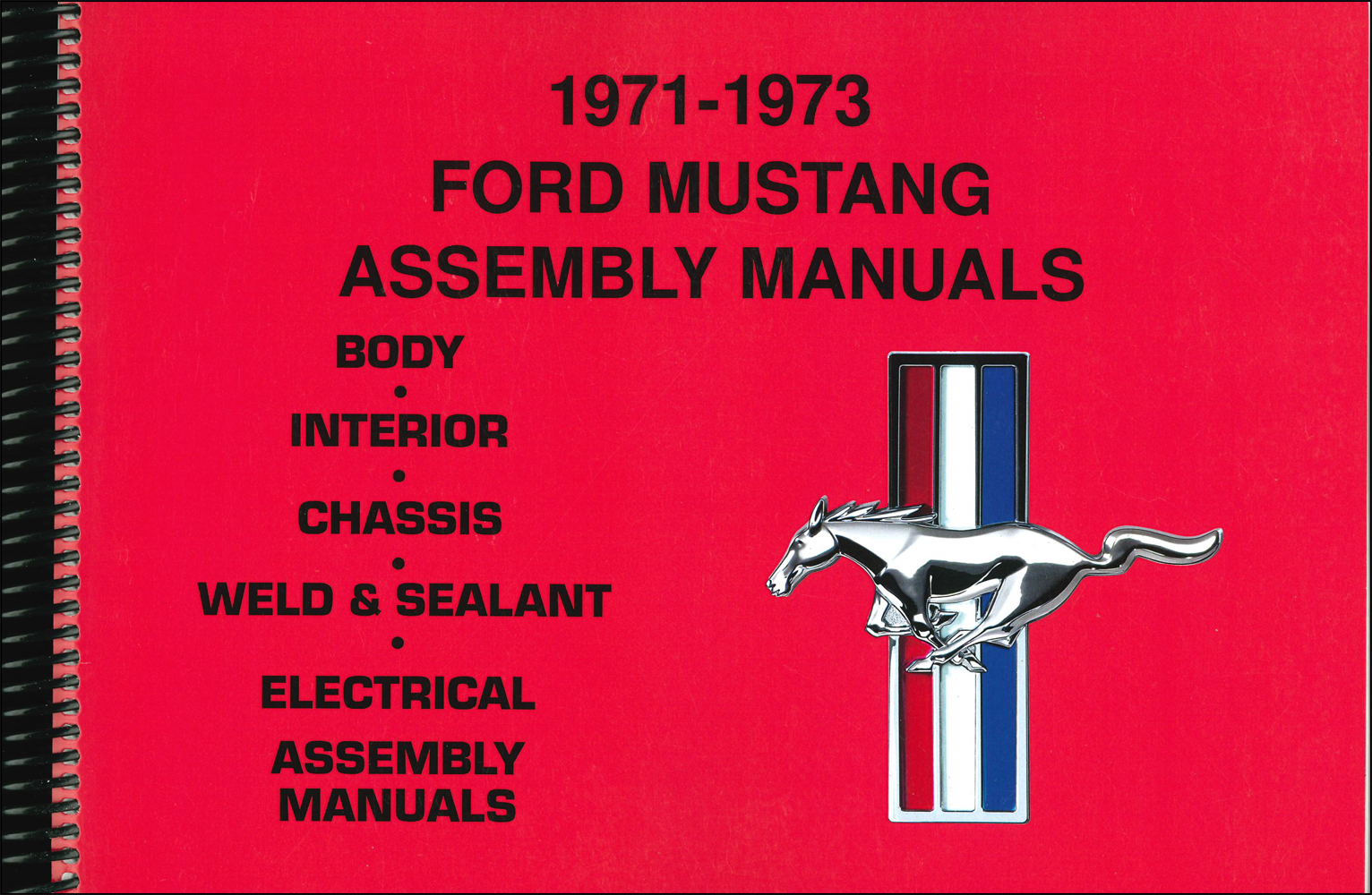 1971-1973 Ford Mustang Assembly Manual Reprint set of 6 Books in 1 Volume