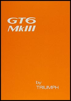 1971-1973 Triumph GT6 MK III Owner's Manual Reprint