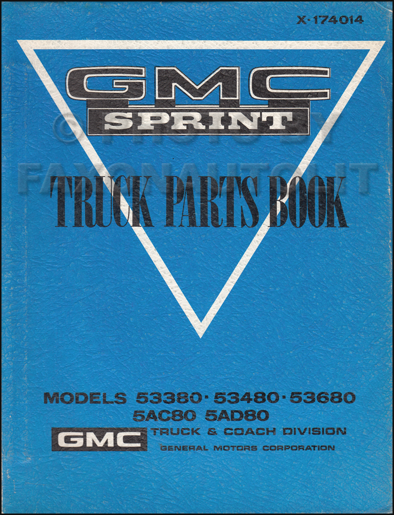 1971-1974 GMC Sprint Parts Book Original