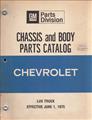 1972-1975 Chevrolet Luv Parts Book Original
