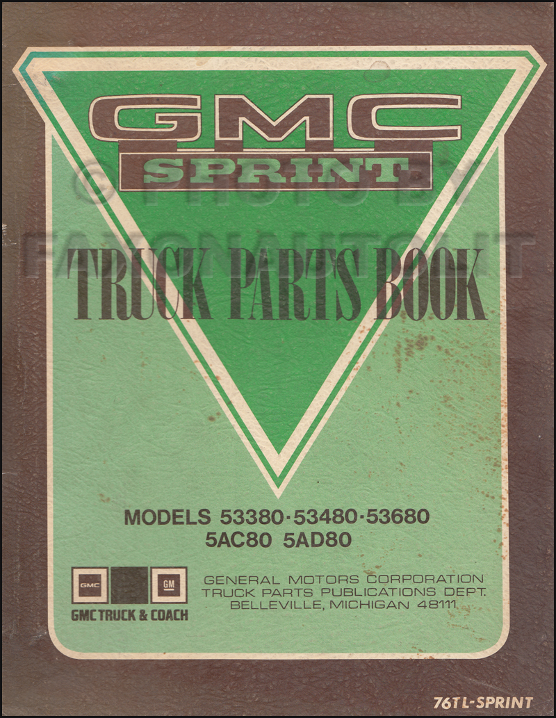 1971-1976 GMC Sprint Parts Book Original