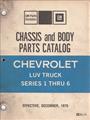 1972-1977 Chevrolet Luv Pickup Truck Parts Book Original