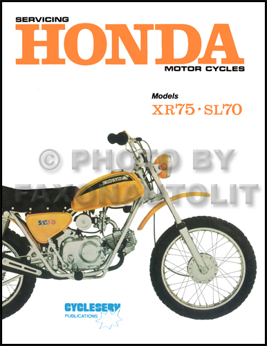 1971-1976 Honda XR75 & SL70 Shop Manual Cycleserv