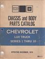 1972-1980 Chevrolet Luv Parts Book Original