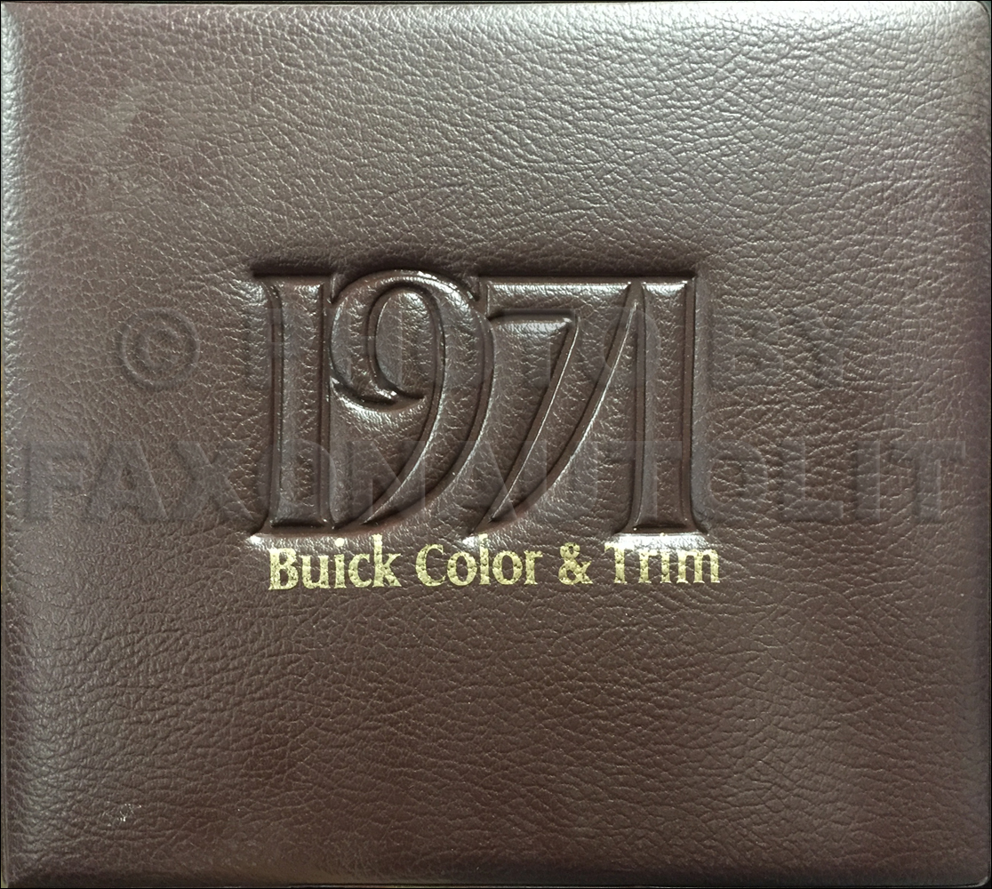 1971 Buick Color & Upholstery Album Book Original
