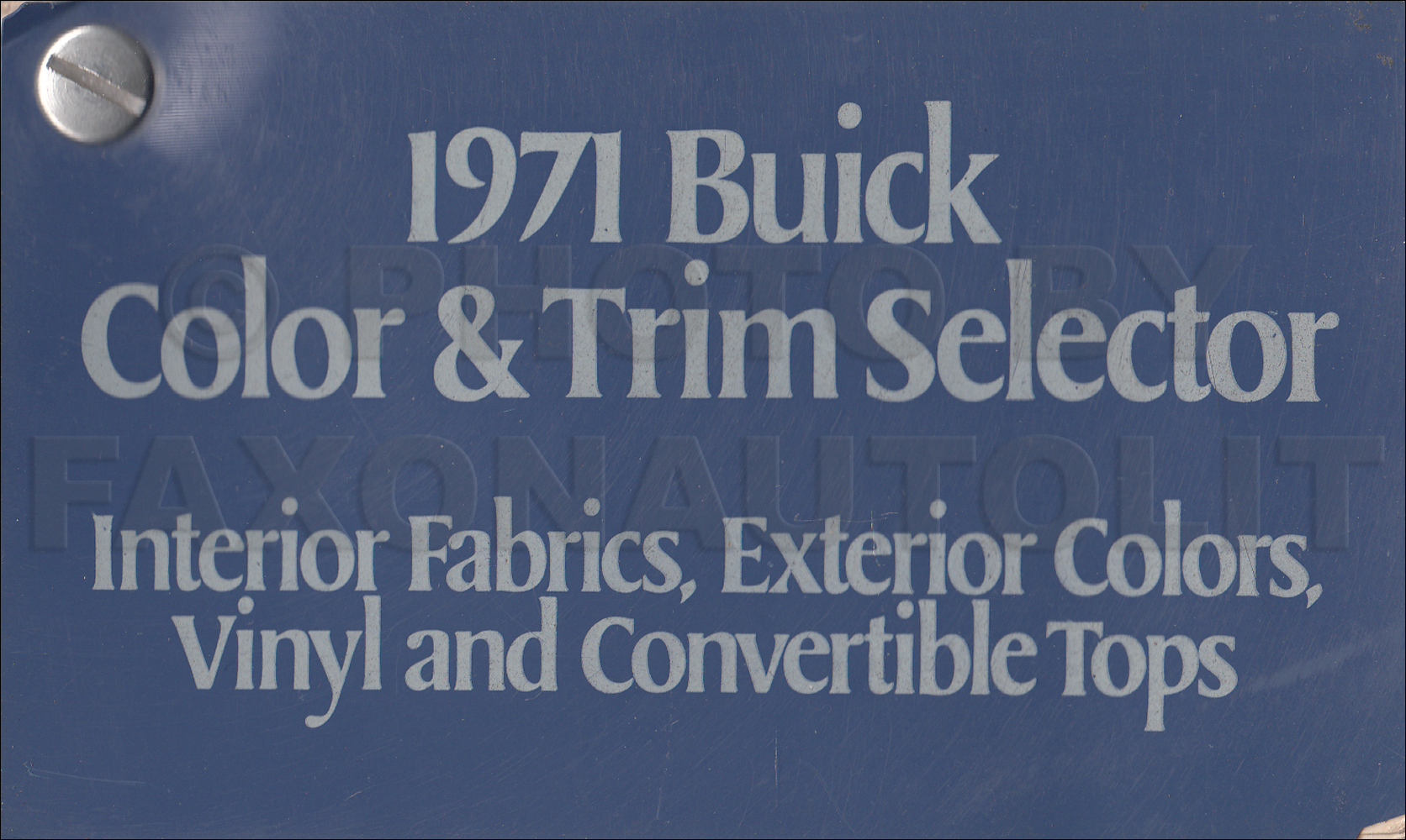 1971 Buick Color and Upholstery Sample Book Dealer Album Original