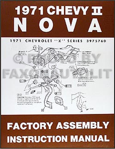 1971 Chevy Nova BOUND Assembly Manual Reprint