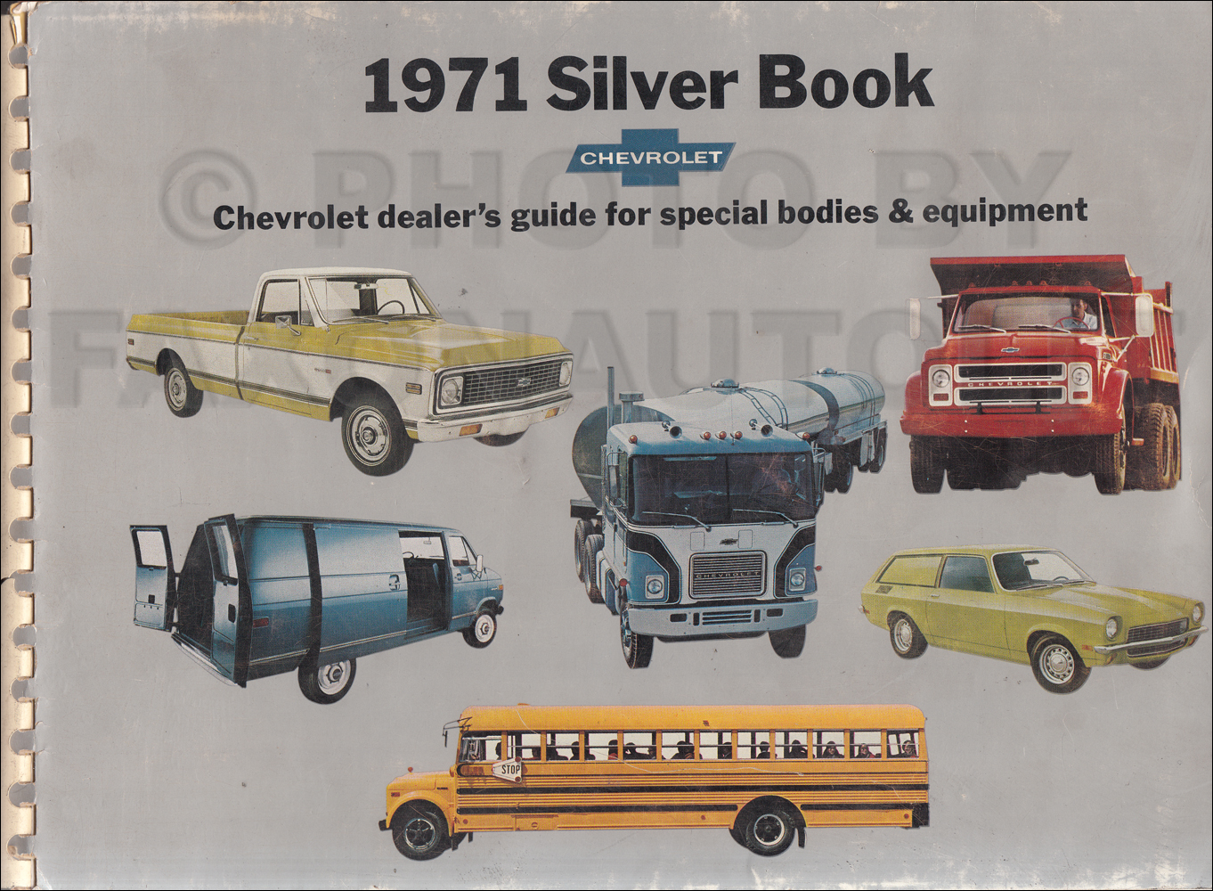 1971 Chevrolet Truck Silver Book Special Equipment Dealer Album