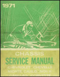 1971 Chevy Shop Manual Original -- Impala, Chevelle, El Camino, Monte Carlo, Camaro, Nova, Corvette