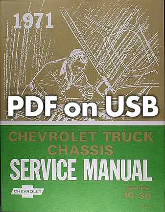 1971 Chevy 10-30 Truck CD Shop Manual & Overhaul Manual