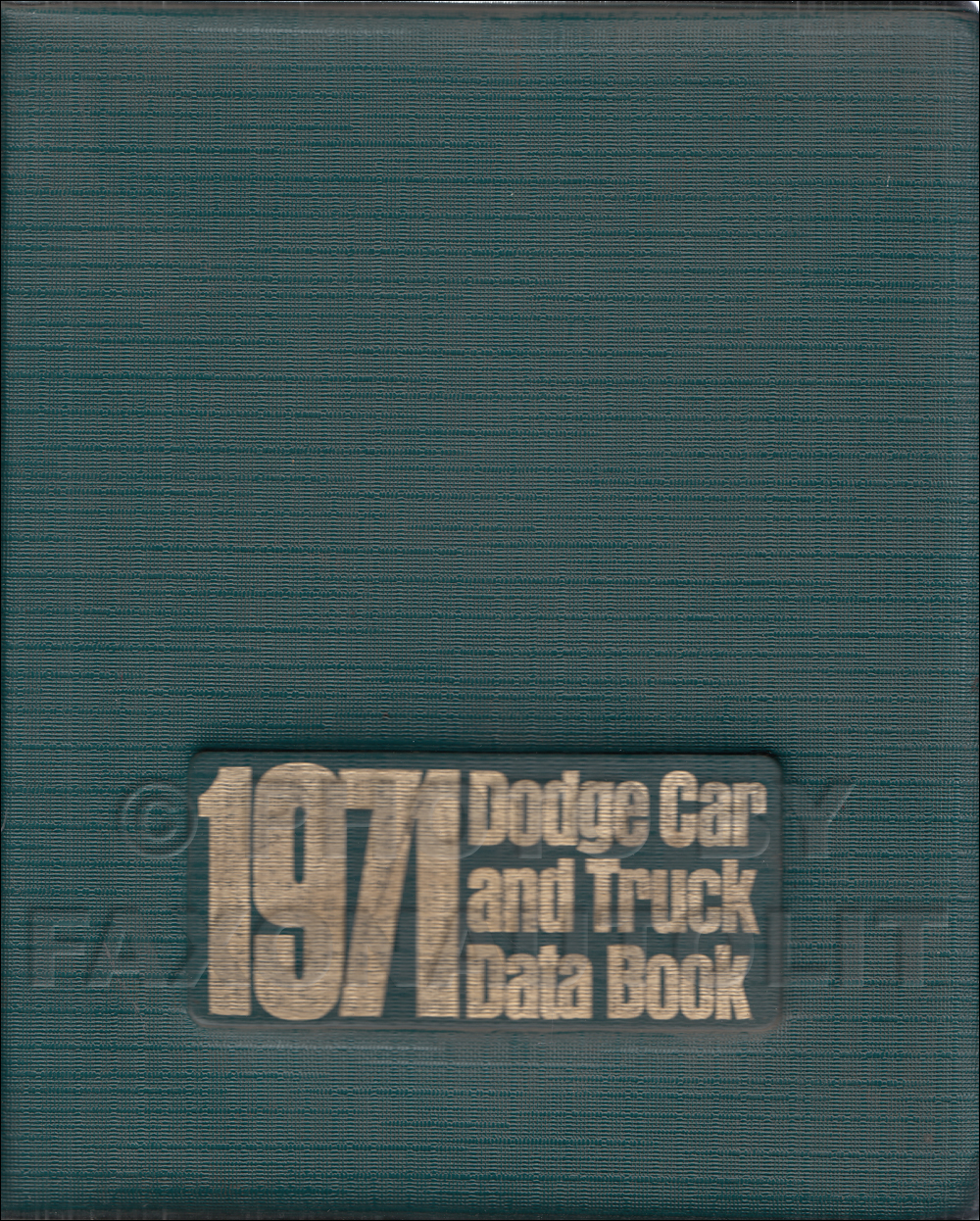1971 Dodge Data Book Original
