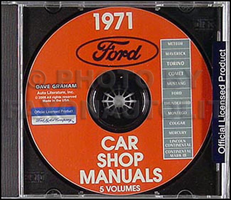 1971 Ford, Lincoln, Mercury Shop Manuals on CD-ROM