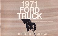 1971 Ford Heavy Duty Truck Owner's Manual 800 900 8000 9000