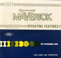1971 Ford Maverick Owner's Manual Original Set