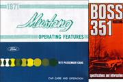 1971 Ford Mustang Boss 351 Owner's Manual Kit Reprint