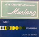 1971 Ford Mustang Owner's Manual Original