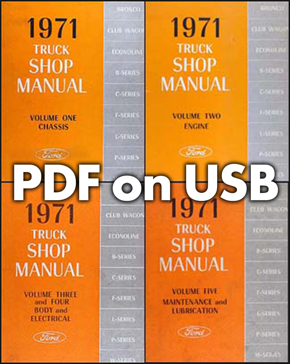 1971 Ford Truck Shop Manual Set on CD-ROM 