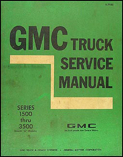1971 GMC 1500-3500 Repair Shop Manual Original Pickup, Jimmy, Suburban, FC