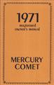 1971 Mercury Comet Owner's Manual Original