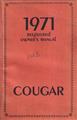 1971 Mercury Cougar Owner's Manual Original