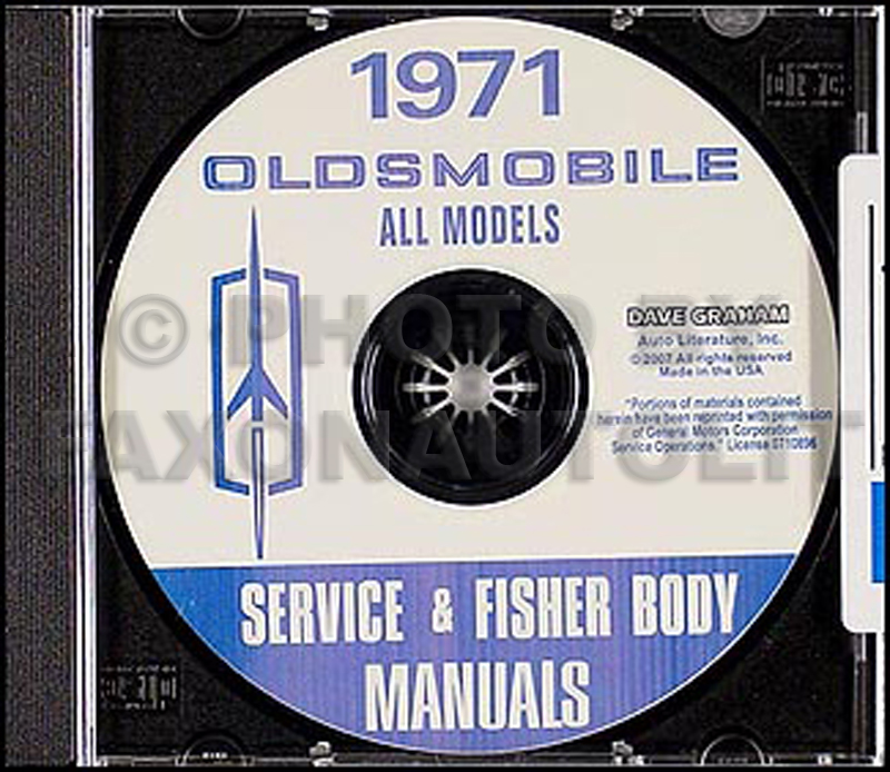 1971 Oldsmobile CD-ROM Shop Manual & Body Manual