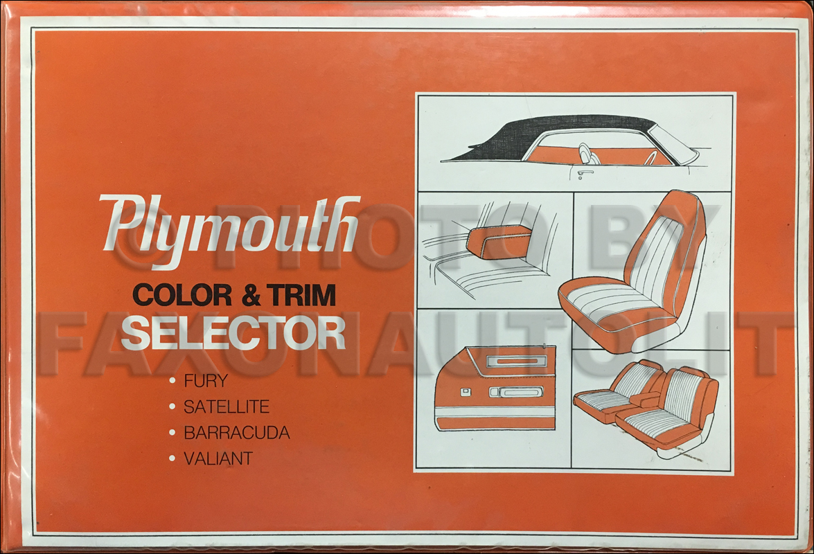 1971 Plymouth Color & Upholstery Album Original