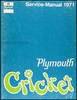 1971 Plymouth Cricket Shop Manual Original 