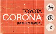 1971 Toyota Corona Owner's Manual Original RT83 RT93