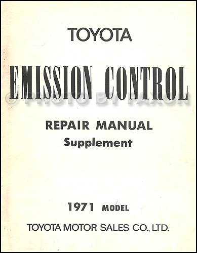 1971 Toyota Crown Air Injection Emission Control Manual Original Supplement No. 98051