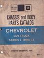 1972-1981 Chevrolet Luv Pickup Illustrated Parts Book Original