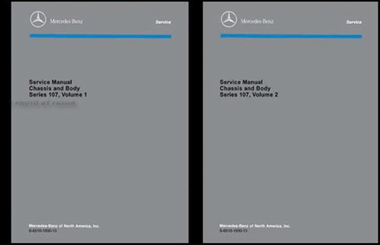 1972-1989 Mercedes 107 Chassis/Body Service Manual SL SLC 350 380 450 500 560